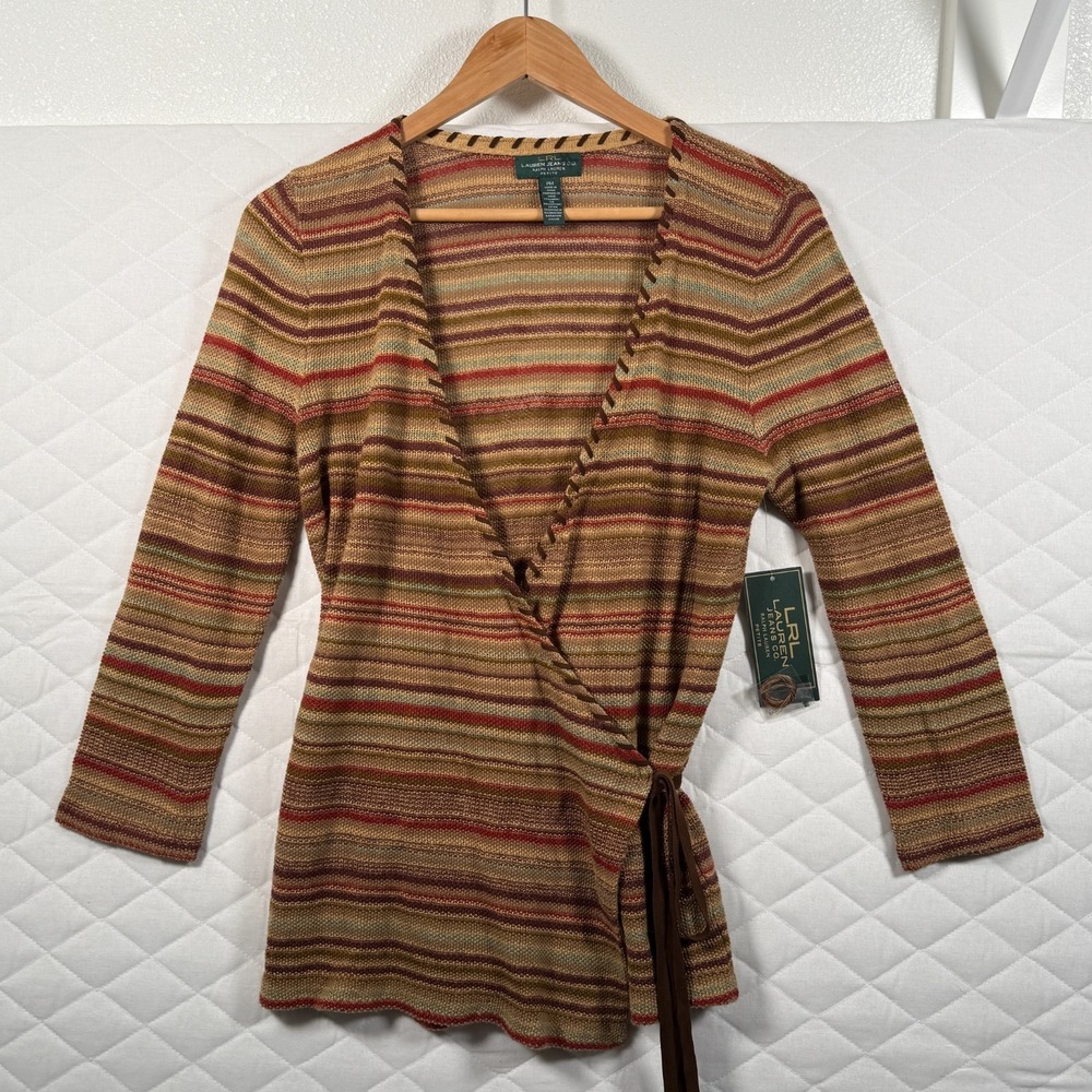 Ralph Lauren Women's Indian Beacon Blanket Western Wrap Cardigan Sweater PM $149
